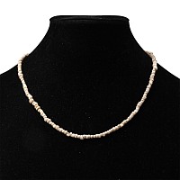 Western Asiatic White Stone Bead Necklace String
