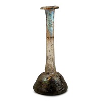 Roman Iridescent Tall Glass Unguentarium