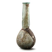 Roman Iridescent Tall Glass Unguentarium