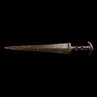 Luristan Bronze Short Sword with Crescent-Shaped Pommel