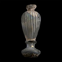 Roman Iridescent Moulded Fluted Glass Perfume Bottle