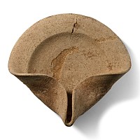 Greek Terracotta Cocked Hat Oil Lamp
