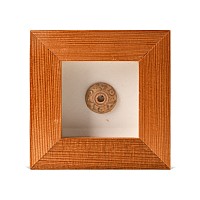 Framed Roman Decorated Stone Spindle Whorl