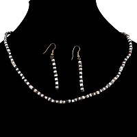 Western Asiatic Stone Bead Necklace and Earring Set