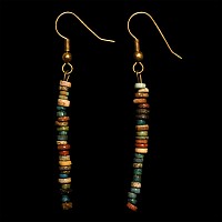 Egyptian Faience Bead Earring Pair