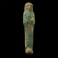 Egyptian Blue Glazed Faience Shabti Figure