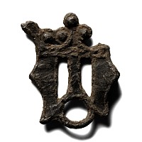 Medieval Pewter Pilgrim's Badge with 'M' for Maria
