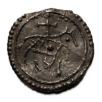 Medieval Pewter Wine Tavern Token with Lamb of God