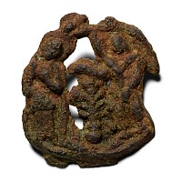 Medieval Bronze Figural Mount