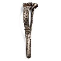 Roman Decorated Silver P-Shaped Bow Brooch