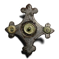 Roman Bronze Silvered Plate Brooch