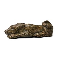 Roman Bronze Lying Dog Statuette