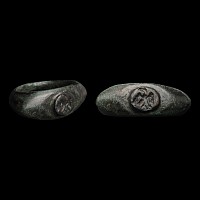 Roman Bronze Military Ring with Spread Eagle