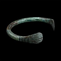Roman Bronze Bracelet with Scallop Shell Terminals