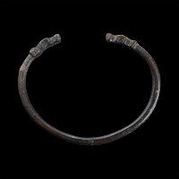 Roman Bronze Bracelet with Animal Heads