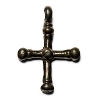 Byzantine Bronze Cross Pendant