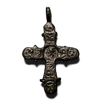 Byzantine Bronze Cross Pendant