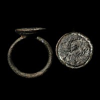Migration Period Bronze Ring with Spread Eagle