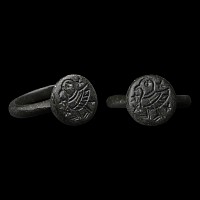 Byzantine Bronze Ring with Bird