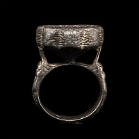 Large Mamluk Silver Ring with Star of David