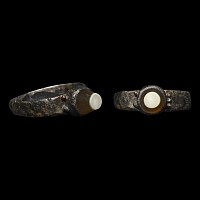 Roman Silver Child's Ring with Agate