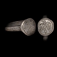 Byzantine Silver Ring with Spread Eagle