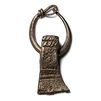 Viking Age Silver Axehead Pendant