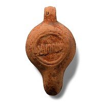 Roman Terracotta Oil Lamp with Maker's Mark