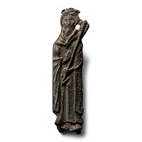 Medieval Pewter Pilgrim's Badge with Saint Edmund