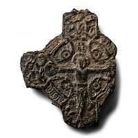 Tudor Period Pewter Pilgrim's Pendant with Bishop