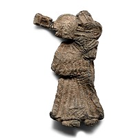 Medieval Pewter Pilgrim's Badge with Christ Carrying Cross