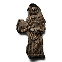 Medieval Pewter Pilgrim's Badge with Mary and Child