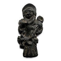 Medieval Pewter Pilgrim's Badge with Mary and Child