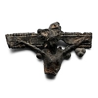 Medieval Pewter Pilgrim's Badge with Corpus Christi