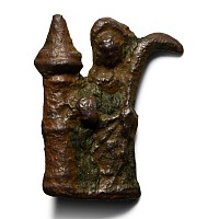 Medieval Bronze Saint Barbara Pilgrim's Badge
