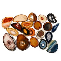 Group of Twenty [20] Cut and Polished Agate Geode Slices