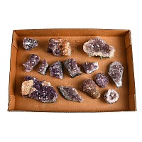 Collection of Fourteen [14] Amethyst Crystal Geode Display Peaces