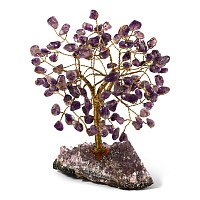 Amethyst Gem Tree on Amethyst Crystal Geode Section