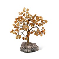 Citrine Gem Tree on Amethyst Crystal Geode Section