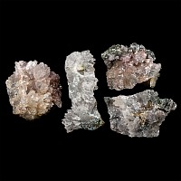 Group of Four [4] Flower Quartz Display Specimens