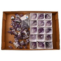 Collection of Seventy Three [73] Boxed and Unboxed Amethyst Crystal Geode Display Pieces