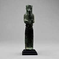 Old Babylonian Tall Copper Statuette of a Priest