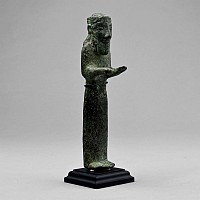 Old Babylonian Tall Copper Statuette of a Priest