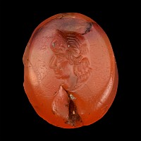 Western Asiatic Carnelian Portrait Gemstone Seal