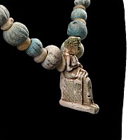 Egyptian Faience Bead and Amulet Necklace