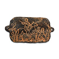 Byzantine Bronze Plaque with Warrior Saint