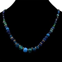 Roman Blue and Green Glass Bead Necklace String