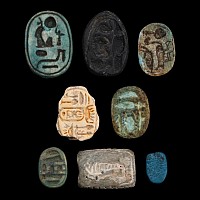 Egyptian Stone Scarab and Amulet Collection