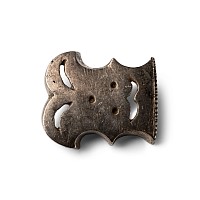 Byzantine Silver Bearded 'Hidden Face' Belt Mount