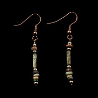 Egyptian Mummy Bead Earring Pair